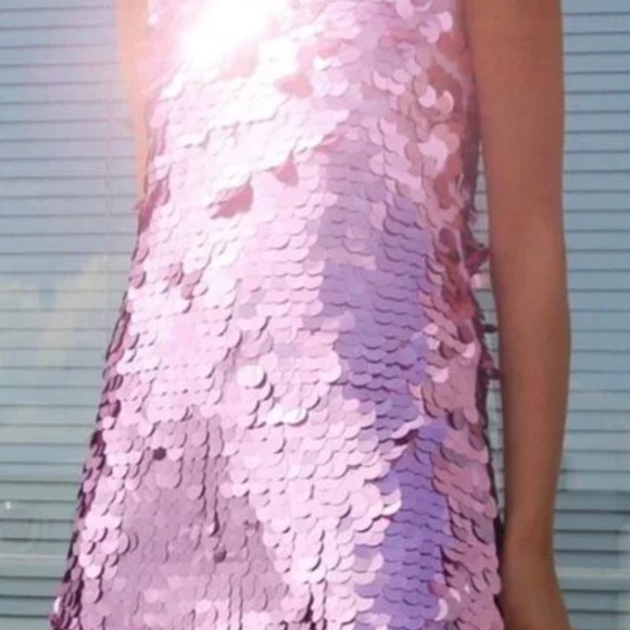 Zara Purple Sequin Mini Dress - Picture 6 of 6
